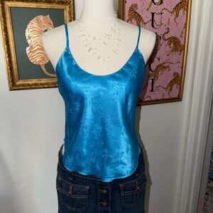 Frederick's of Hollywood Shimmering Blue Camisole